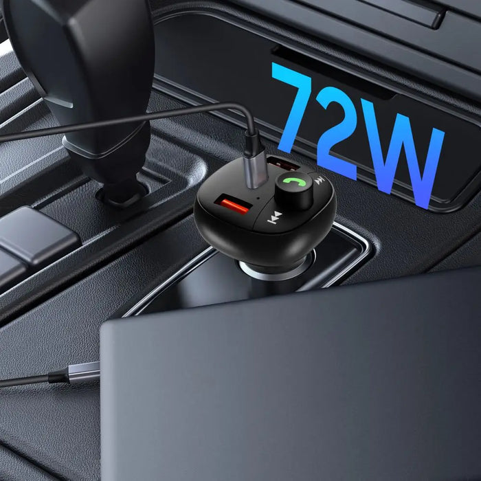 Tech-Protect CC06 3-port PD72W car charger with transmitter - black - Cell phone USB charger<<<HurtelXML