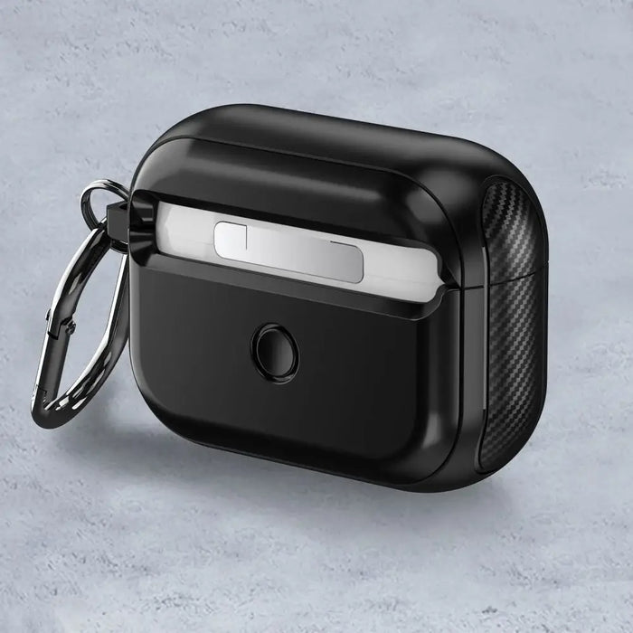 Tech-Protect Defender Hook MagSafe Case with Carabiner for Apple AirPods Pro 1 / 2 - Black - Cell phone cases