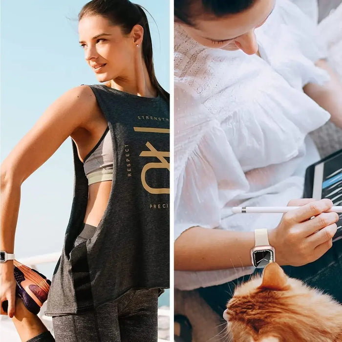 Tech-Protect Defense360 Case for Apple Watch 46mm - Black - Orange - Cell phone cases and covers<<<HurtelXML