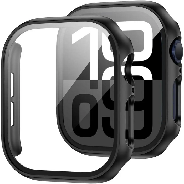 Tech-Protect Defense360 Tempered Glass Case for Apple Watch 10 (46mm) - Black - Cell phone cases and covers<<<HurtelXML