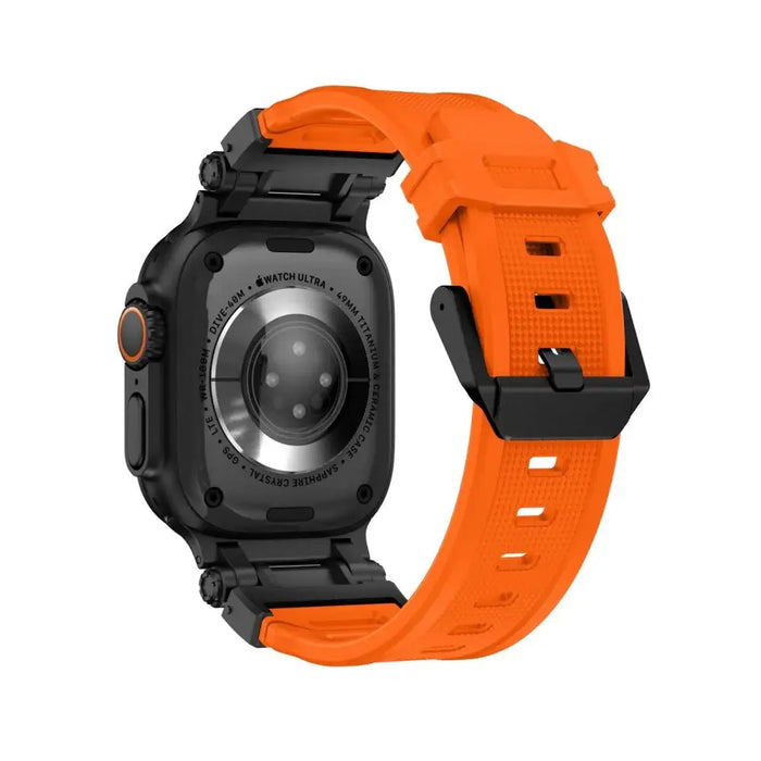 Tech-Protect Delta Pro Strap for Apple Watch 4 / 5 / 6 / 7 / 8 / 9 / SE / Ultra 1 / 2 (42/44/45/49 mm) - Orange-Black