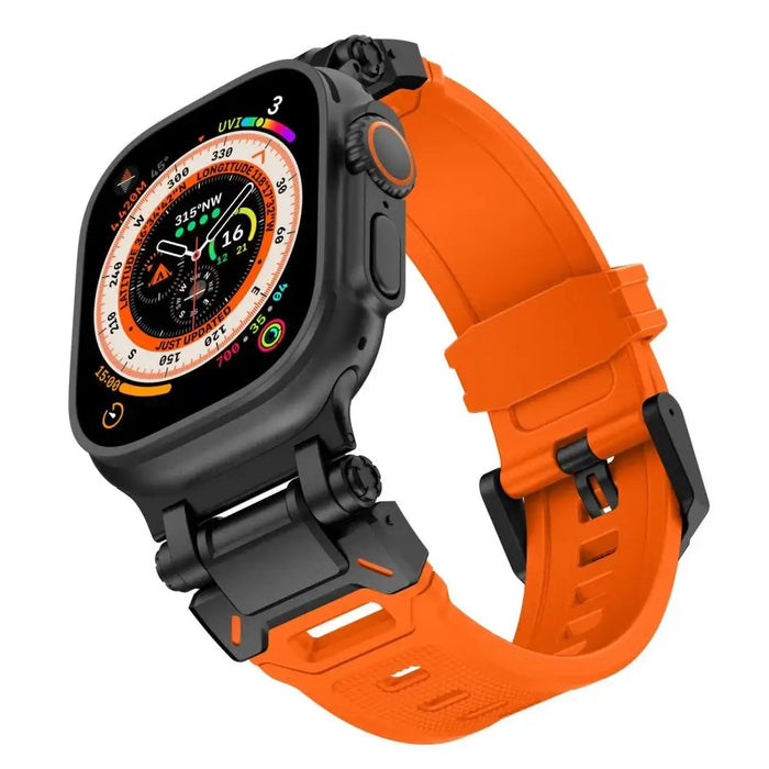 Tech-Protect Delta Pro Strap for Apple Watch 4 / 5 / 6 / 7 / 8 / 9 / SE / Ultra 1 / 2 (42/44/45/49 mm) - Orange-Black