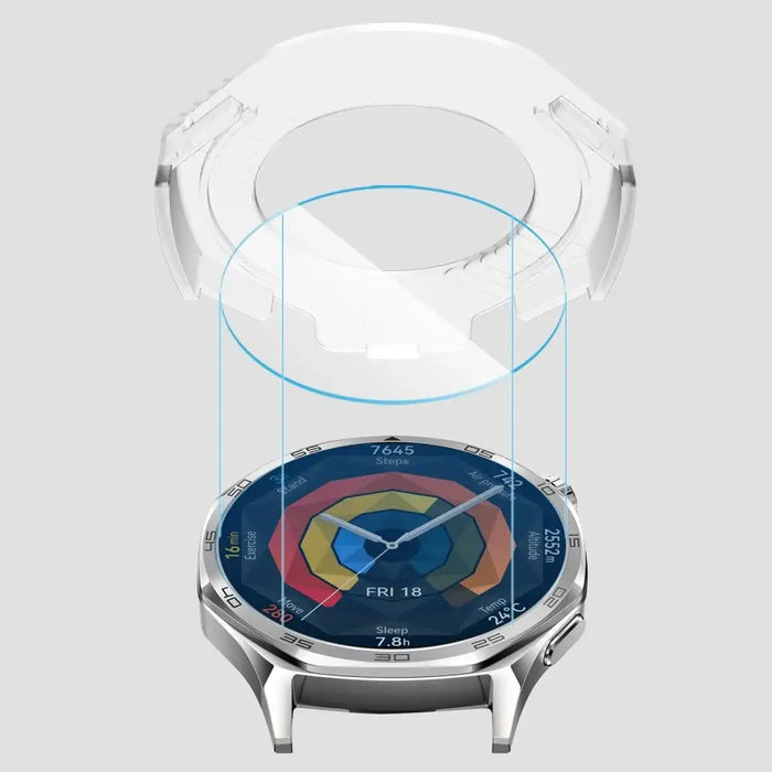 Tech-Protect Easy Set+ 2-pack tempered glass for Huawei Watch GT 5 46 mm - transparent - Cell phone tempered