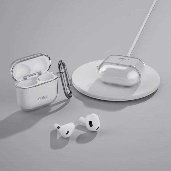 Tech-Protect FLEXAir Case for Apple AirPods 4 - Transparent - Cell phone cases and covers<<<HurtelXML