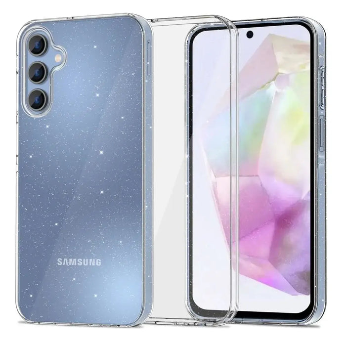 Tech-Protect FlexAir Case for Samsung Galaxy A35 5G - Clear-Glitter - Cell phone cases and covers<<<HurtelXML
