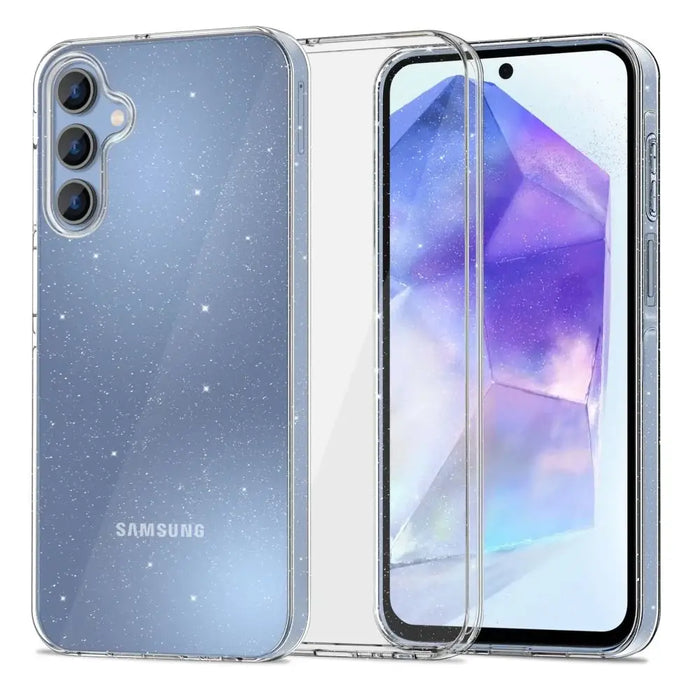 Tech-Protect FlexAir Case for Samsung Galaxy A55 5G - Clear-Glitter - Cell phone cases and covers<<<HurtelXML
