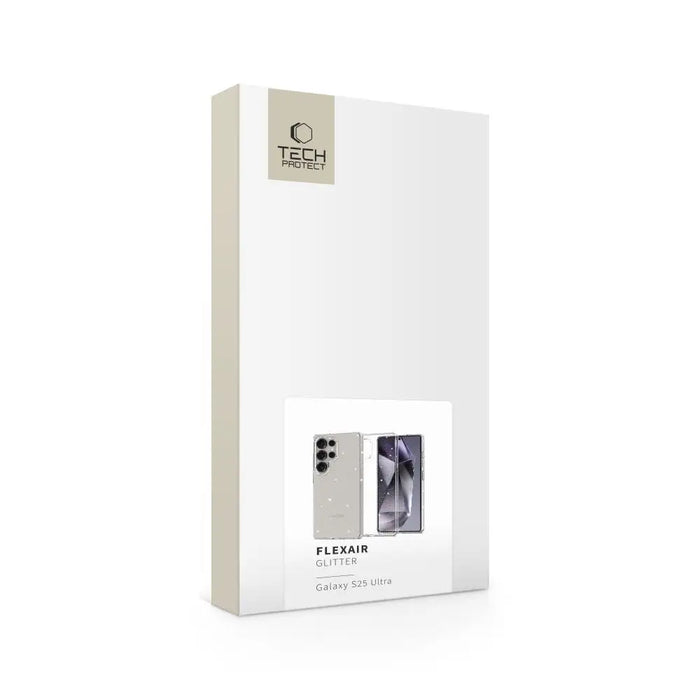 Tech-Protect FlexAir Case for Samsung Galaxy S25 Ultra - Clear-Glitter - Cell phone cases and covers<<<HurtelXML