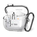 Tech-Protect FlexAir Case with Carabiner for Samsung Galaxy Buds 3 / 3 Pro - Transparent - Cell phone cases