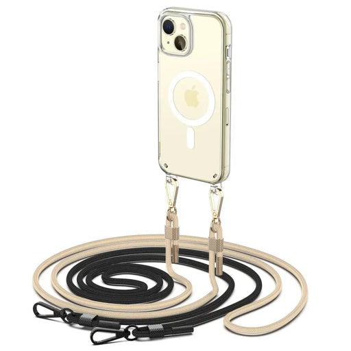 Tech-Protect FlexAir Chain Case with MagSafe for iPhone 15 - Black/Beige - Cell phone cases and covers<<<HurtelXML
