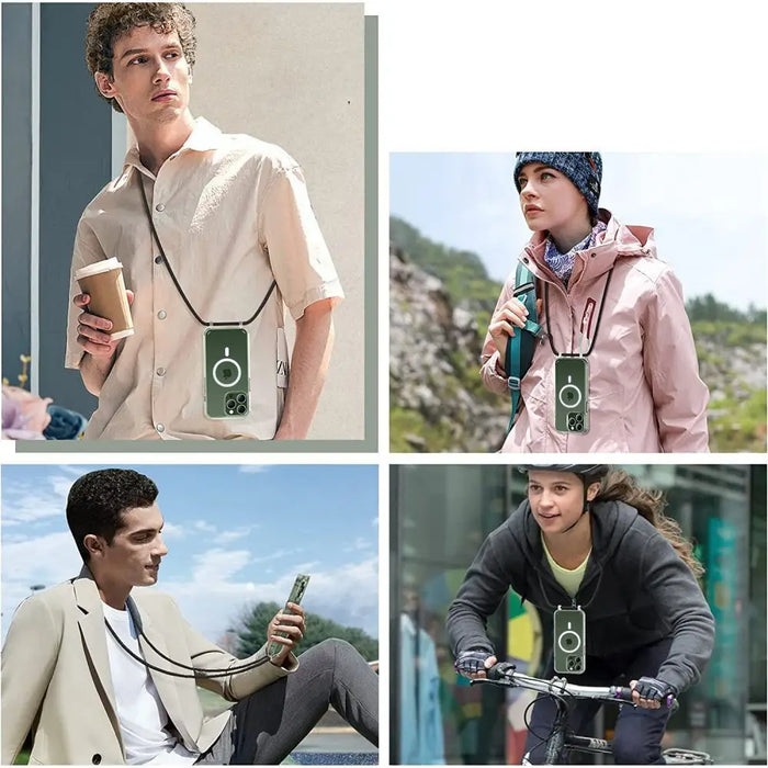 Tech-Protect FlexAir Chain Case with MagSafe for iPhone 15 Pro - Black/Beige - Cell phone cases and covers<<<HurtelXML