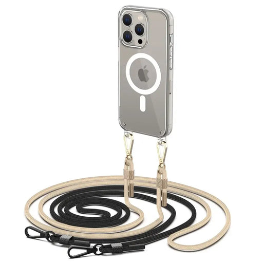 Tech-Protect FlexAir Chain Case with MagSafe for iPhone 15 Pro Max - Black/Beige - Cell phone cases