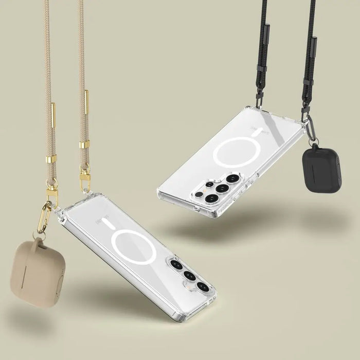 Tech-Protect FlexAir Chain MagSafe Case for Samsung Galaxy S25 - Black-Beige - Cell phone cases and covers<<<HurtelXML