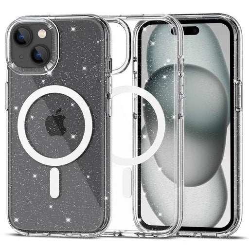 Tech-Protect FlexAir Hybrid MagSafe iPhone 15 Case - Clear Glitter - Cell phone cases and covers<<<HurtelXML