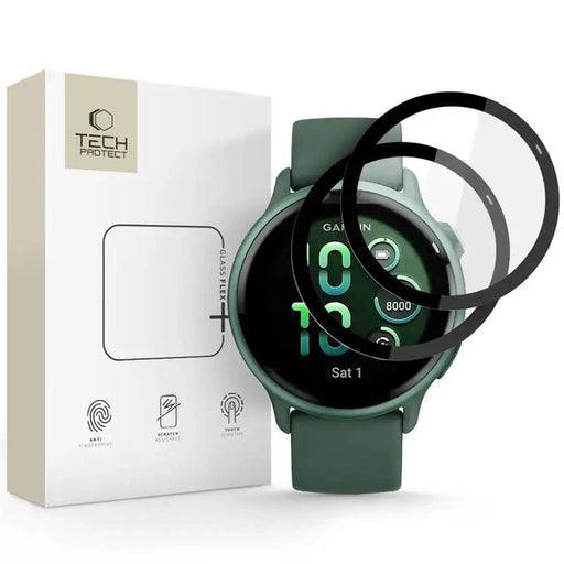Tech-Protect Glass Flex+ 2-pack hybrid glass for Garmin Vivoactive 6 - black - Cell phone tempered glass<<<HurtelXML