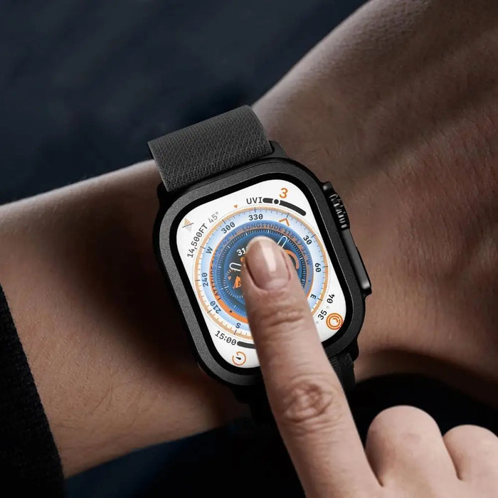 Tech-Protect Glass Ring 2-pack for Apple Watch Ultra 49mm - Black - Cell phone tempered glass<<<HurtelXML