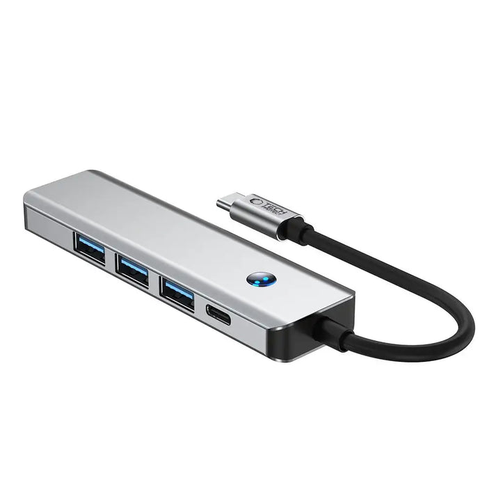 Tech-Protect HB01 HUB Adapter 5in1 USB-C + USB3.0 + HDMI 4K 60Hz + PD100W - gray - USB adapters<<<HurtelXML