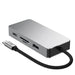 Tech-Protect HB05 HUB 9in1 USB-C + USB2.0 + USB3.0 + HDMI 4K 60HZ + SD / TF + PD100W + RJ45 adapter - gray - USB