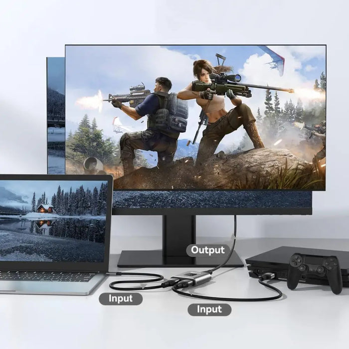 Tech-Protect HB07 HUB Adapter 2in1 HDMI 4K 60HZ - gray - Cables and tapes<<<HurtelXML