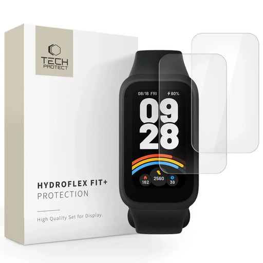 Tech-Protect Hydroflex Fit+ 2-Pack Hydrogel Film for Xiaomi Smart Band 9 Active - Transparent - Cell phone protection