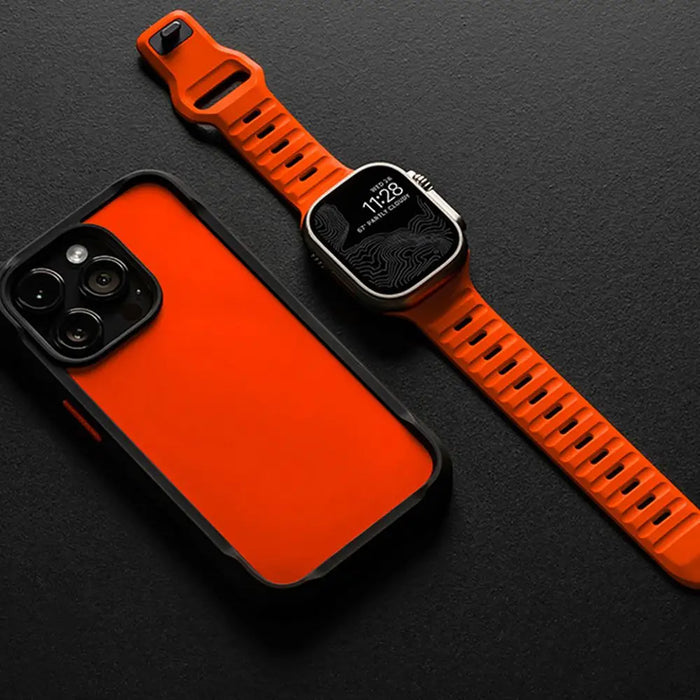 Tech-Protect IconBand Line Strap for Apple Watch 4 / 5 / 6 / 7 / 8 / 9 / SE / Ultra 1 / 2 (42/44/45/49 mm) - Orange