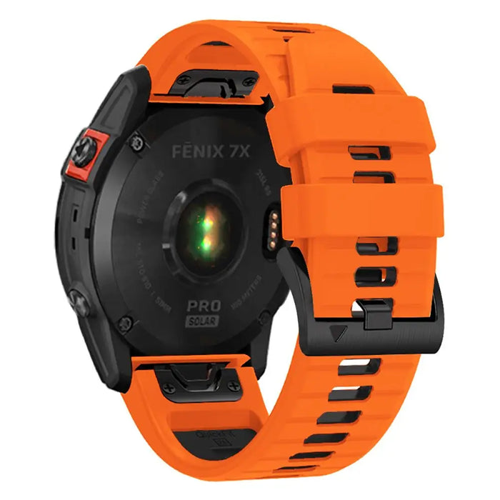 Tech-Protect IconBand Pro Strap for Garmin Fenix 3 / 5X / 3HR / 5X Plus / 6X / 6X Pro / 7X - Orange-Black - Other cell