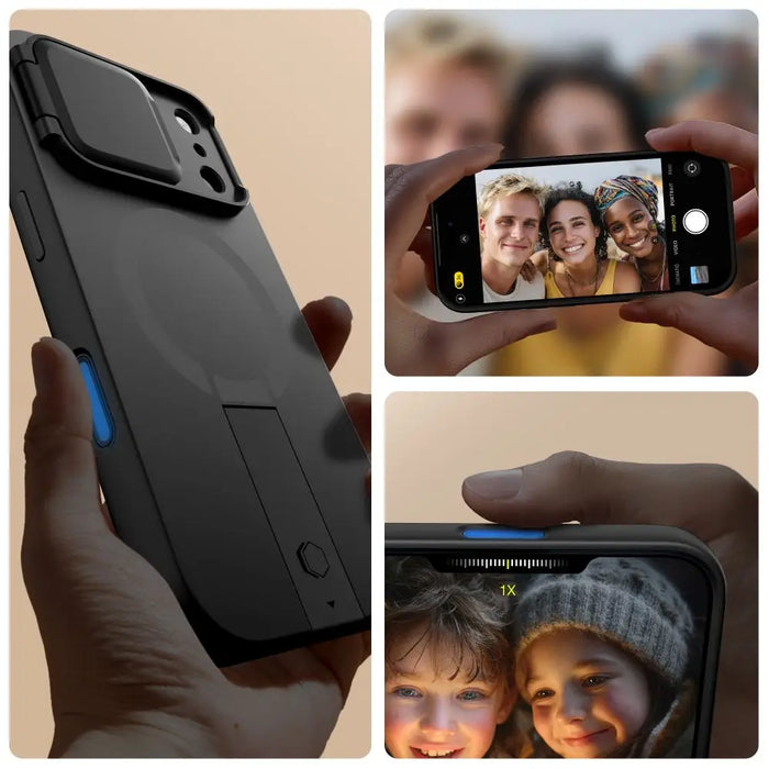 Tech-Protect Kevlar Aura MagSafe Case for iPhone 17 Pro - Black - Cell phone cases and covers<<<HurtelXML