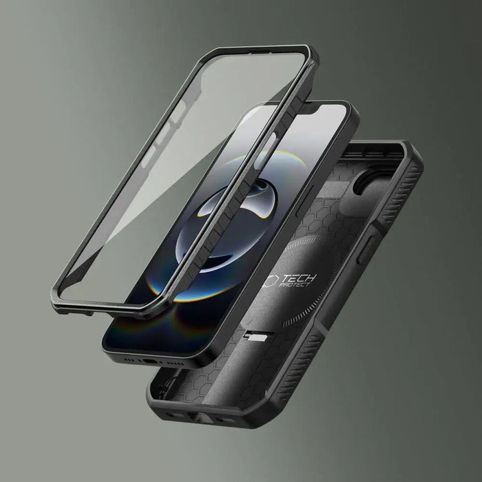 Tech-Protect Kevlar Magsafe Case for iPhone 16e - Black - Cell phone cases and covers<<<HurtelXML