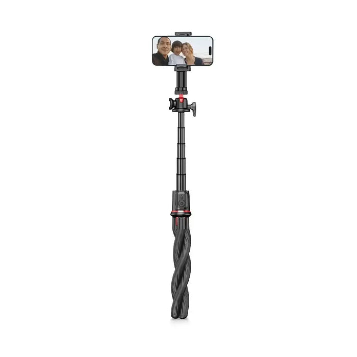 Tech-Protect L07S Bluetooth Selfie Stick with Flexible Tripod up to 54cm and 360 Head - Black - Photo