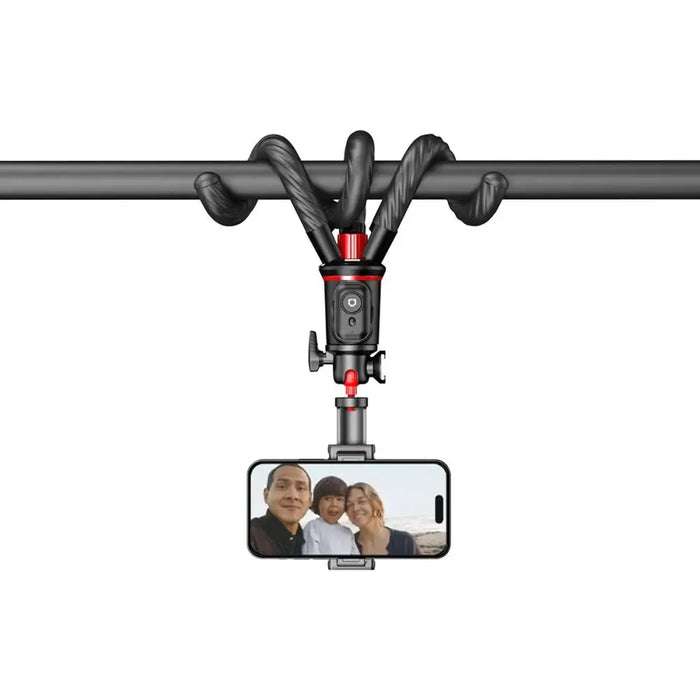Tech-Protect L07S Bluetooth Selfie Stick with Flexible Tripod up to 54cm and 360 Head - Black - Photo