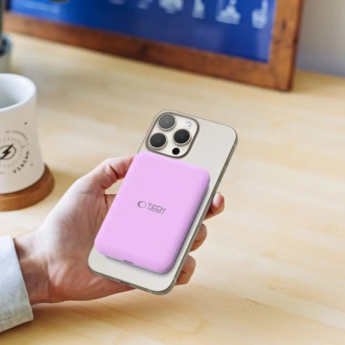 Tech-Protect LifeMag MagSafe PB10 5000mAh Power Bank - Pink - Powerbanks<<<HurtelXML