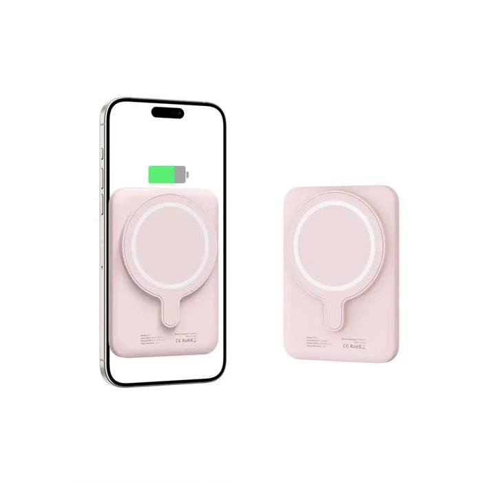 Tech-Protect LifeMag PB10 Powerbank with MagSafe 5000mAh 15W USB-C port - pink + USB-C cable - Powerbanks<<<HurtelXML