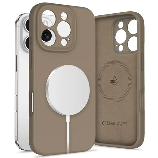 Tech-Protect Liquid Silicone MagSafe case for iPhone 16 Pro - brown - Cell phone cases and covers<<<HurtelXML