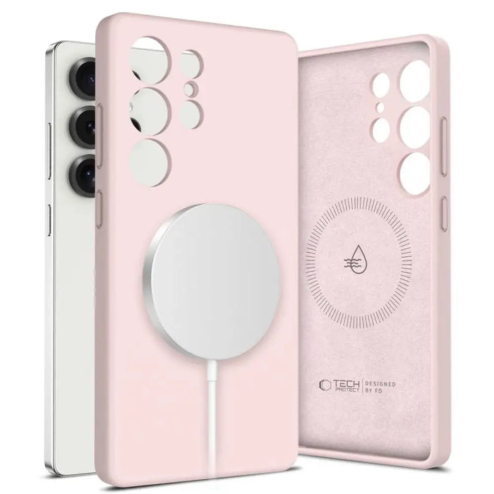 Tech-Protect Liquid Silicone MagSafe Case for Samsung Galaxy S25 Ultra - Pink - Cell phone cases and covers<<<HurtelXML