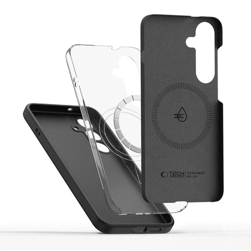 Tech-Protect Liquid Silicone MagSafe Case for Samsung Galaxy S25+ - Black - Cell phone cases and covers<<<HurtelXML