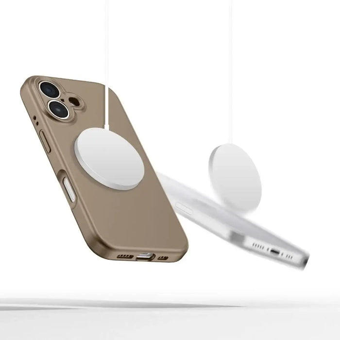 Tech-Protect Liquid Silicone MagSafe iPhone 16e Case - Brown - Cell phone cases and covers<<<HurtelXML