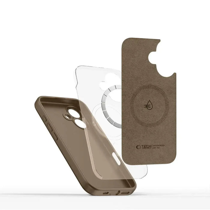 Tech-Protect Liquid Silicone MagSafe iPhone 16e Case - Brown - Cell phone cases and covers<<<HurtelXML