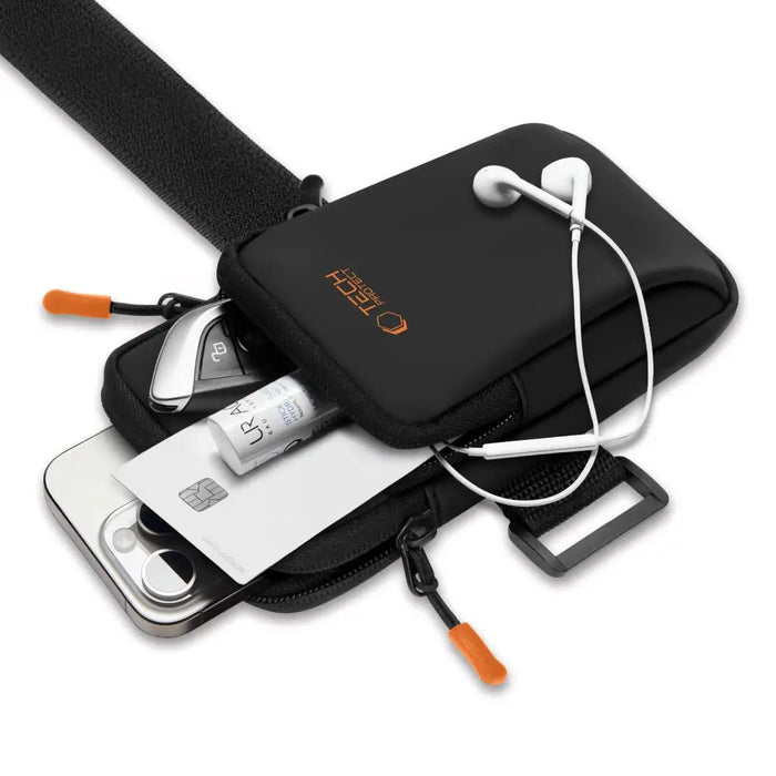 Tech-Protect M7 Universal Sport Armband Case - Black and Orange - Cell phone cases and covers<<<HurtelXML