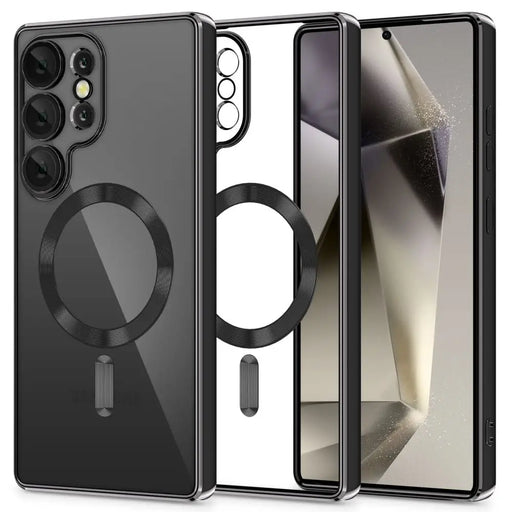 Tech-Protect MagFlex Case for Samsung Galaxy S25 Ultra - Clear Black - Cell phone cases and covers<<<HurtelXML