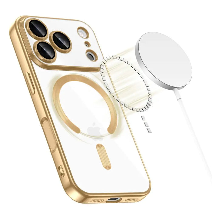 Tech-Protect MagFlex MagSafe Case for iPhone 17 Pro - Transparent Gold - Cell phone cases and covers<<<HurtelXML