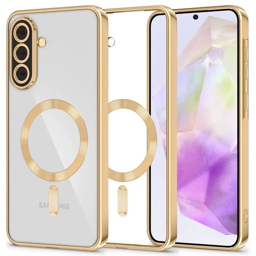 Tech-Protect MagFlex MagSafe Case for Samsung Galaxy A36 5G - Transparent Gold - Cell phone cases and covers<<<HurtelXML