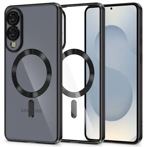 Tech-Protect MagFlex MagSafe Case for Samsung Galaxy S25 Edge - Clear Black - Cell phone cases and covers<<<HurtelXML