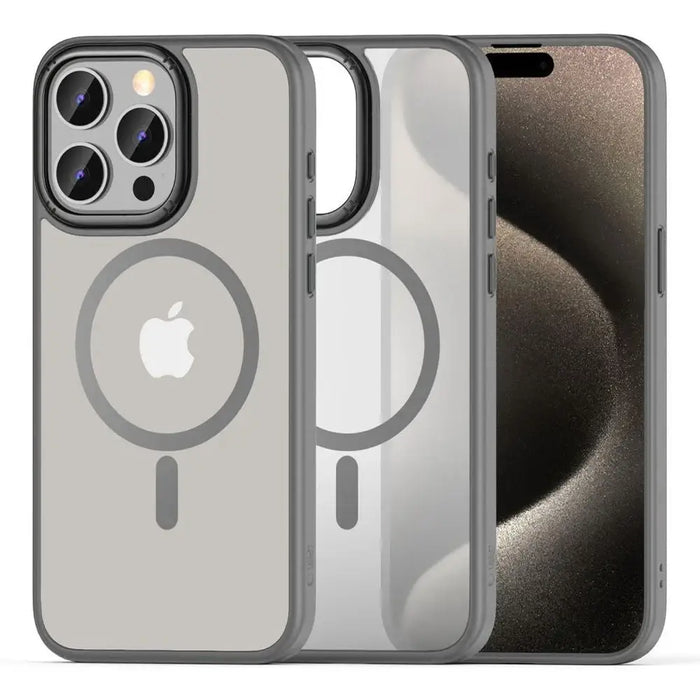 Tech-Protect MagMat 2 MagSafe case for iPhone 15 Pro - titanium matte - Cell phone cases and covers<<<HurtelXML