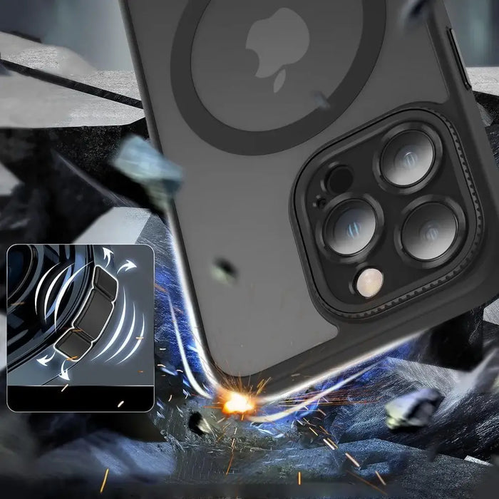 Tech-Protect MagMat Cam+ MagSafe Case for iPhone 15 Pro Max - Matte Black - Cell phone cases and covers<<<HurtelXML