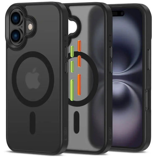 Tech-Protect MagMat Magsafe 3-set iPhone 16 Case - Matte Black - Cell phone cases and covers<<<HurtelXML