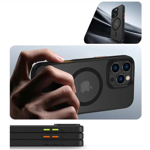 Tech-Protect MagMat Magsafe 3-set iPhone 16 Case - Matte Black - Cell phone cases and covers<<<HurtelXML