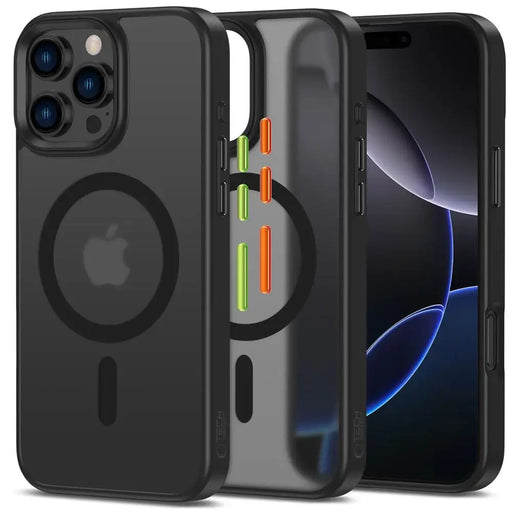 Tech-Protect MagMat Magsafe 3-set iPhone 16 Pro Case - Matte Black - Cell phone cases and covers<<<HurtelXML