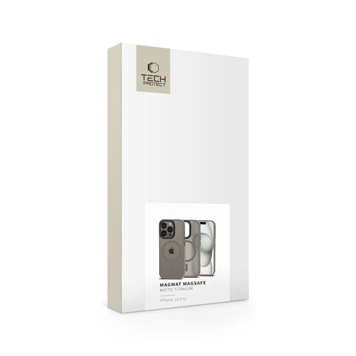 Tech-Protect MagMat MagSafe case for iPhone 15 Pro - titanium matte - Cell phone cases and covers<<<HurtelXML