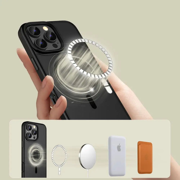 Tech-Protect MagMat MagSafe Case for iPhone 16 Pro Max - Black - Cell phone cases and covers<<<HurtelXML