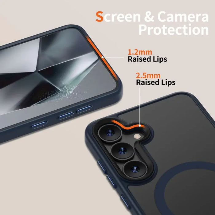 Tech-Protect MagMat MagSafe Case for Samsung Galaxy S25 - Clear Blue - Cell phone cases and covers<<<HurtelXML