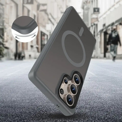 Tech-Protect MagMat MagSafe Case for Samsung Galaxy S25 Ultra - Clear Gray - Cell phone cases and covers<<<HurtelXML